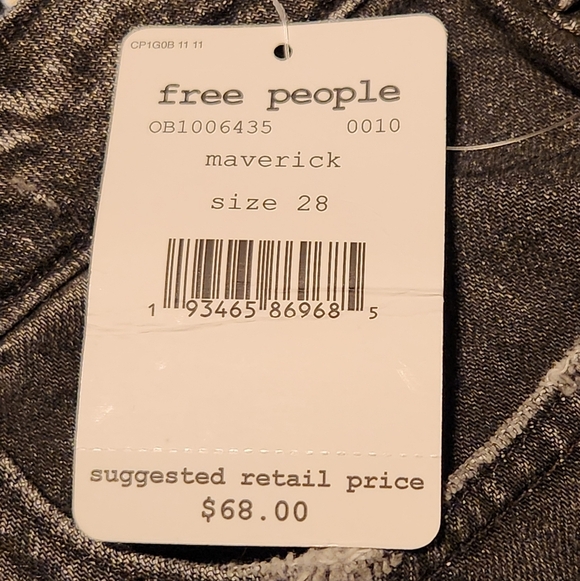 Free People Maverick 5 Pocket Raw Fringe Hem Demin Skirt Size 28 Country Western - Picture 6 of 7